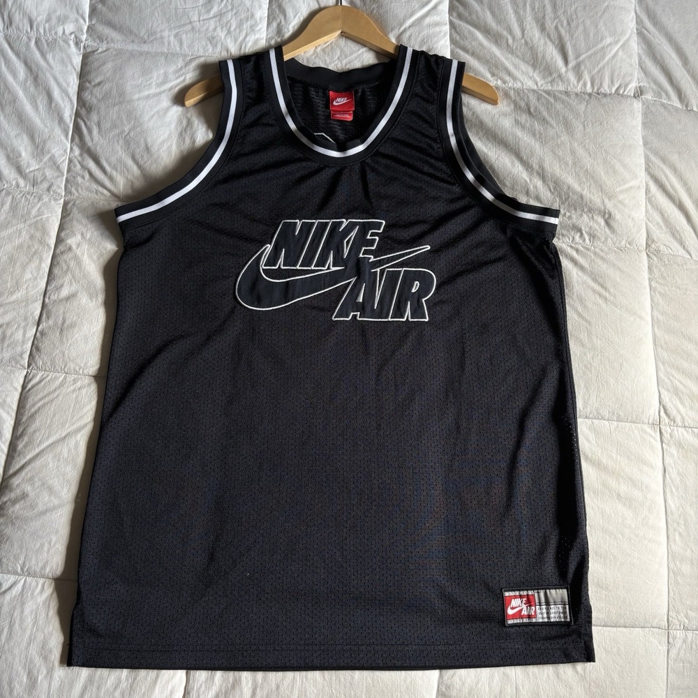 Nike Air BB Retro 82 Mesh Basketball Jersey Mens L Black Streetwear Sports Fan